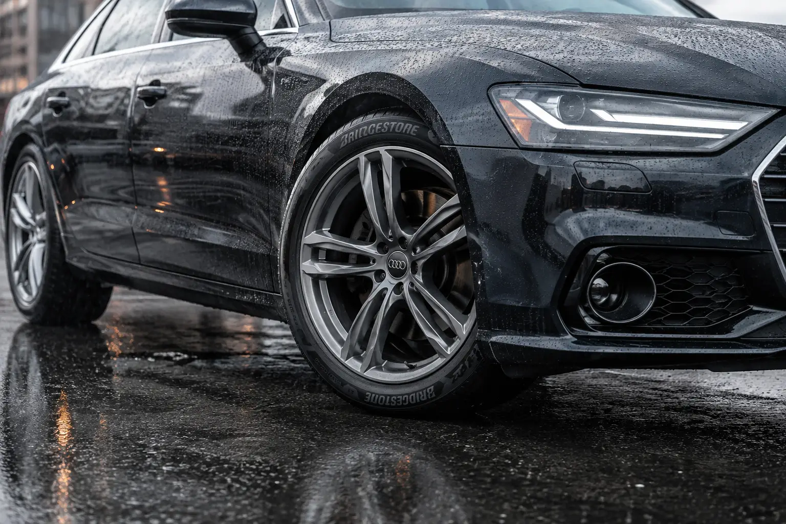 Bridgestone Turanza Prestige tire mounted on an Audi A7